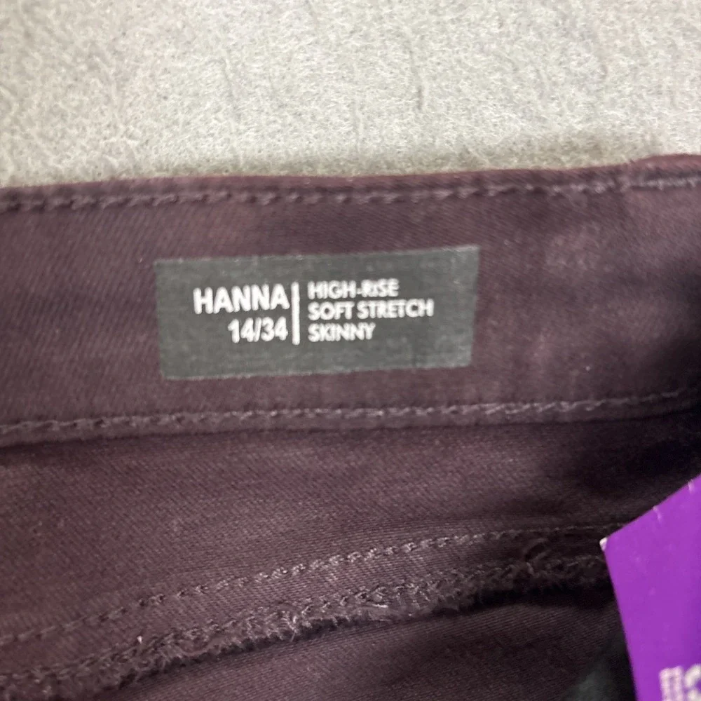 Buffalo David Bitton Soft Stretch High-Rise Skin Jeans Brown Size 14 NWT